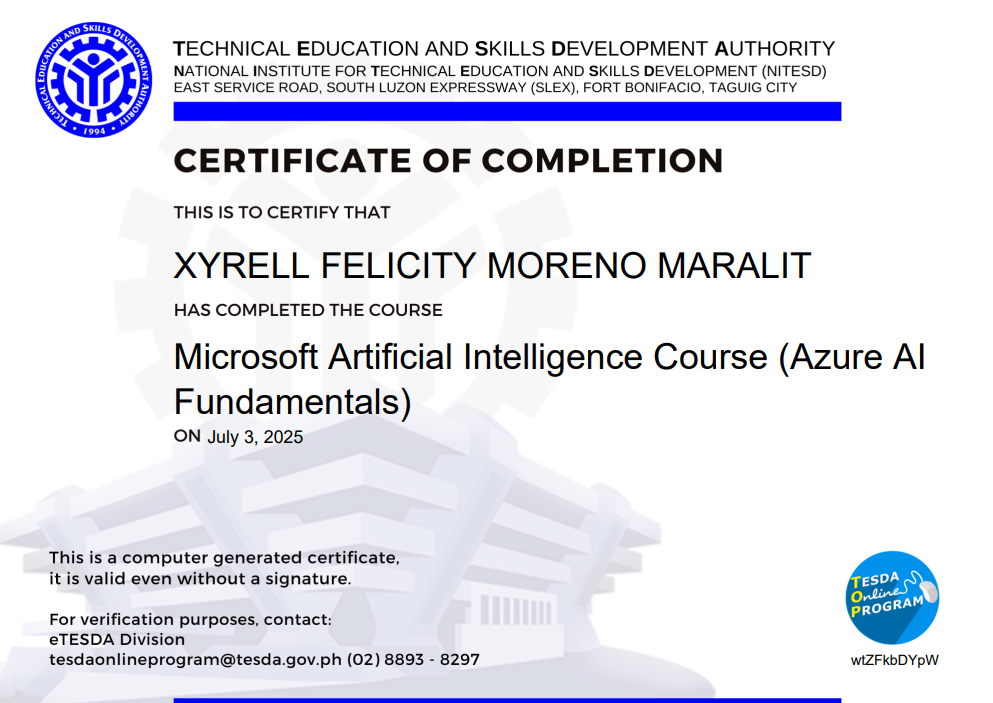 Azure AI Certificate